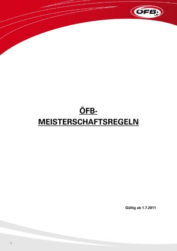 ÖFB-Meisterschaftsregeln