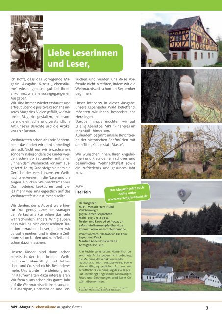 MPH Magazin 6/2011 als PDF - MPH - Mensch Pferd Hund