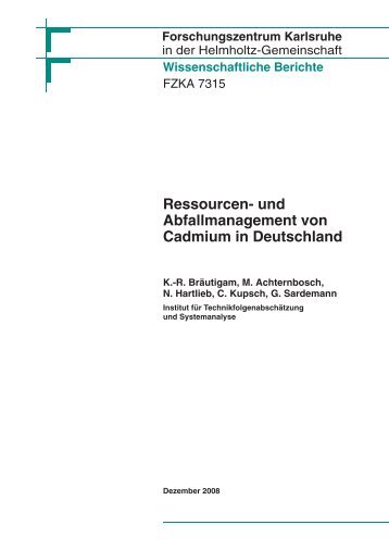 Ressourcen- und Abfallmanagement von Cadmium in Deutschland