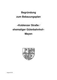 Begründung zum Bebauungsplan »Koblenzer Straße ... - Stadt Mayen