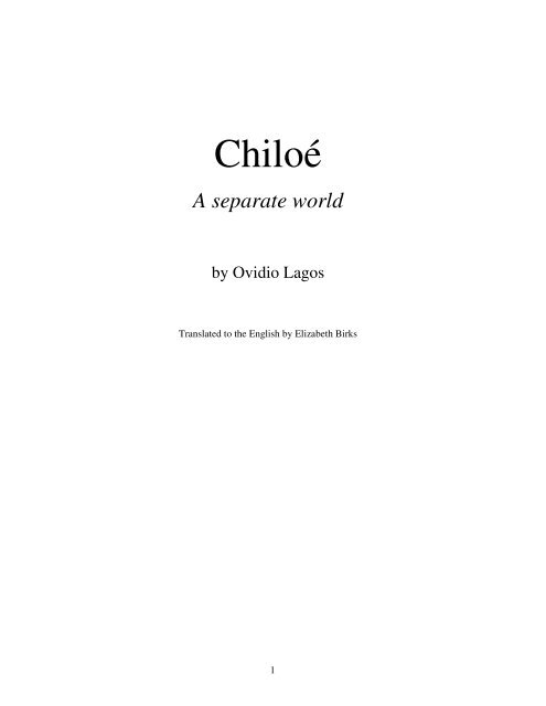 Chiloé - ovidio lagos escritor
