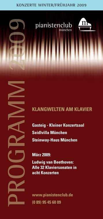 KLANGWELTEN AM KLAVIER - Pianistenclub eV