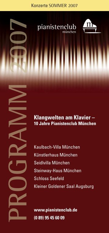 Programm Sommer 2007 - Pianistenclub eV