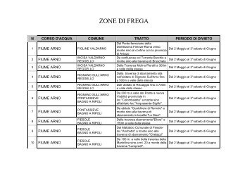 Scarica la tabella delle Zone di Frega - Provincia di Firenze
