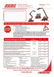 manitou schulung flyer - Rebo Landmaschinen GmbH