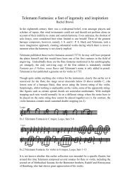 Telemann Fantasias article + music - Rachel Brown