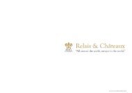 CLICK TO OPEN PRESS KIT - Relais & Chateaux