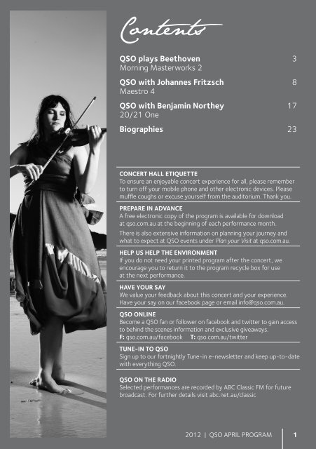 April 2012 - Queensland Symphony Orchestra