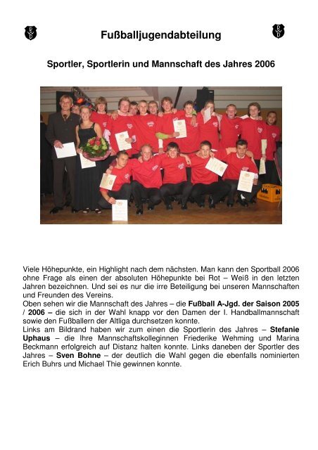 Dies ist die 6. Ausgabe der Saison 2006/2007 - Rot Weiss Damme