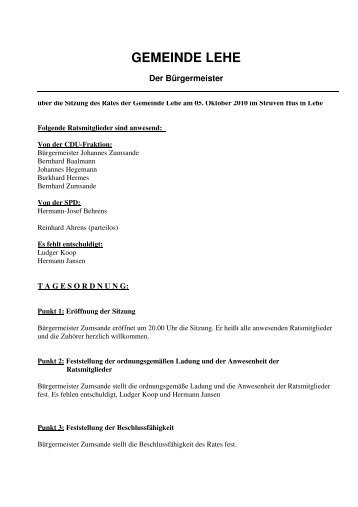 10-10-05 Rat Lehe - Gemeinde Lehe