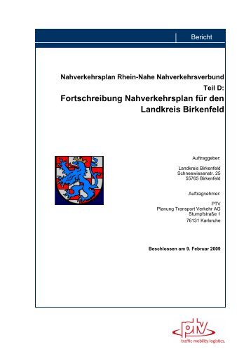Nahverkehrsplan Landkreis Birkenfeld - RNN – Rhein Nahe ...