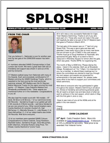 2009-04-20 NLetter Apr 09.pdf - South African Masters Swimming