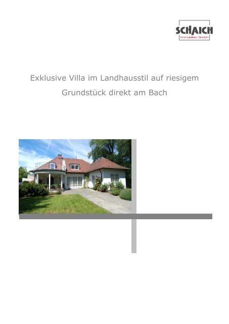 Exklusive Villa im Landhausstil auf riesigem Grundstück direkt am ...