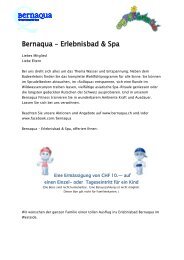 Kinderermässigung Eintritt Bernaqua – Erlebnisbad & Spa ... - Gurten