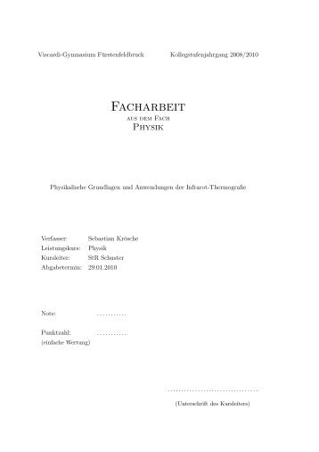 Facharbeit aus dem Fach Physik - Index of