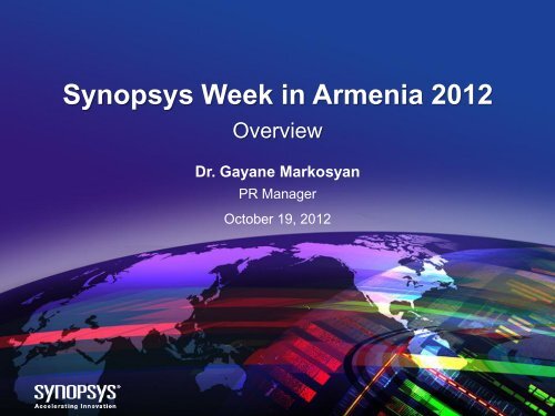 06, 2012, Synopsys Week in Armenia