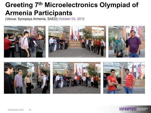 06, 2012, Synopsys Week in Armenia