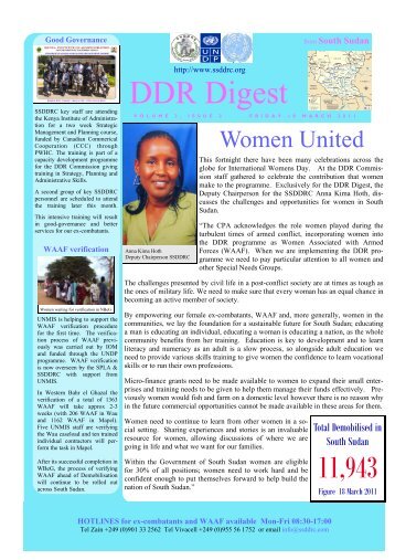 Volume 2, Issue 2 - Republic of South Sudan DDR Commission