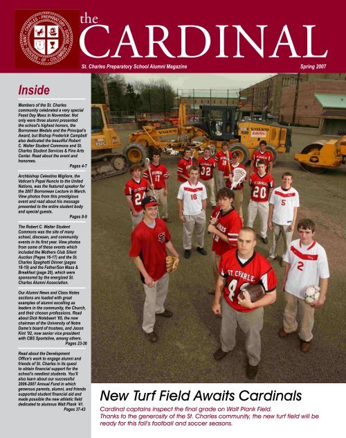 New Turf Field Awaits Cardinals - St. Charles Preparatory School