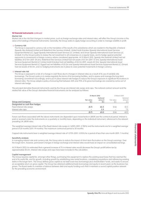 Annual Report and Accounts 2012 - Speedy Hire plc