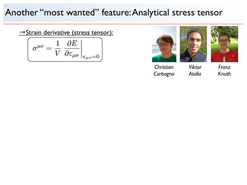 present - Theory Department of the FHI