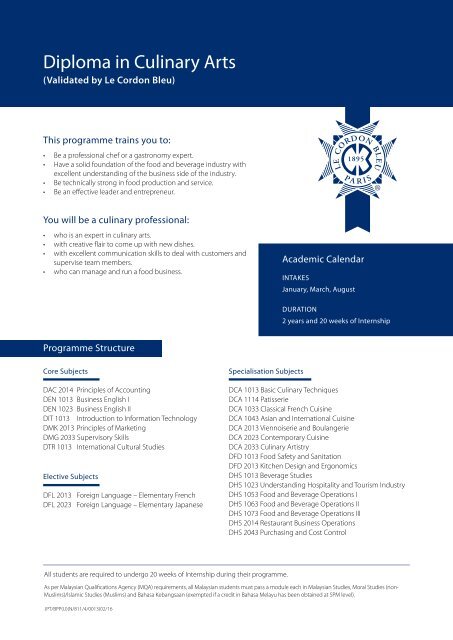 Tourism, Hospitality and Culinary Management - Sunway College