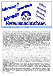 Bericht der Badmintonabteilung - von TSV Escherode