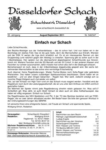 Einfach nur Schach - Schachbezirk Düsseldorf