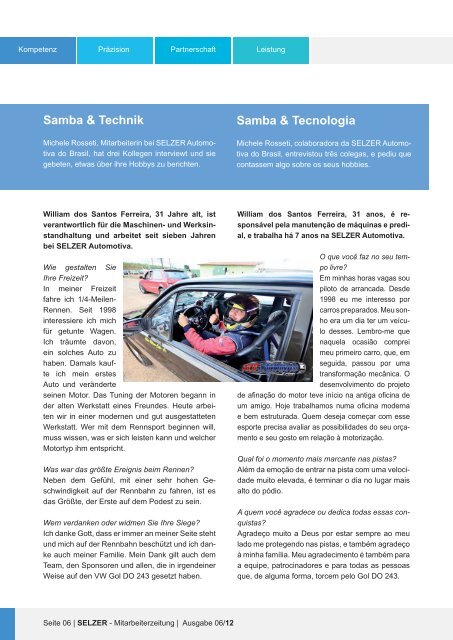 SELZER Mitarbeiterzeitung AUTOMOTIVE 06-2012