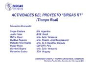 ACTIVIDADES DEL PROYECTO “SIRGAS RT” (Tiempo Real)