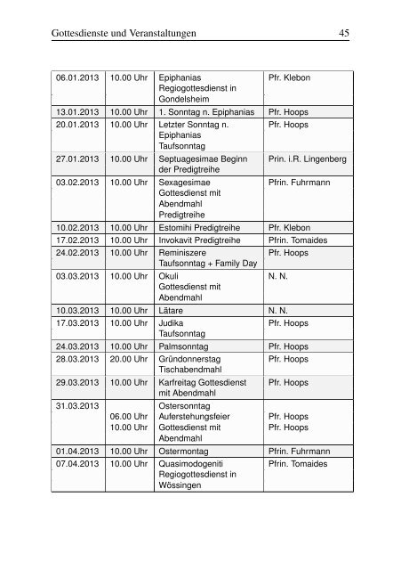 Gemeindebrief Winter 2012 - Evangelische Kirchengemeinde ...