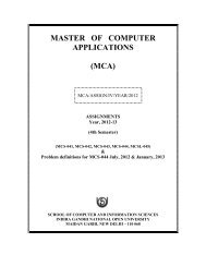 master of computer applications (mca) - ignou website