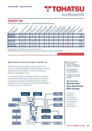 Preisliste TOHATSU Motoren - Wassersportzentrum Cottbus