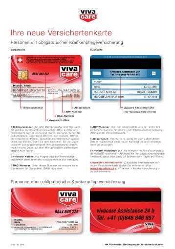 Merkblatt neue Versichertenkarte - Vivacare