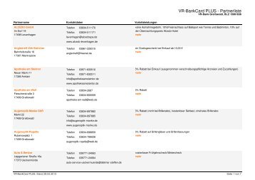 Partner dieser Bank (PDF) - VR-BankCard PLUS