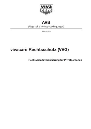 PDF Vertragsbedingungen Rechtsschutzversicherung - Vivacare