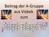 Beitrag der A-Gruppe aus Visbek zum