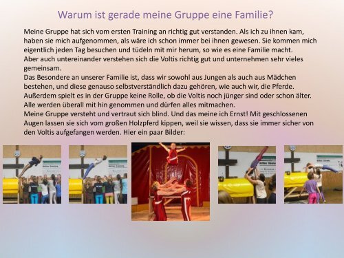 Beitrag der A-Gruppe aus Visbek zum