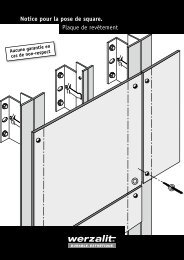 Plaque de revêtement Notice pour la pose de square. - Werzalit