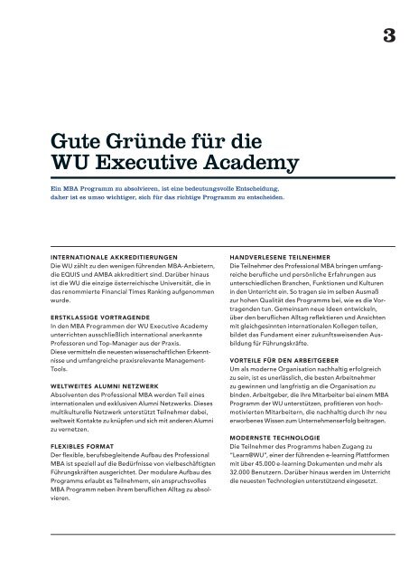 Broschüre: Professional MBA Health Care Management - WiWi-Online