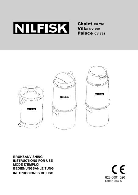 823 0001 020 CV NILFISK EXPORT ed 1.p65 - Nilfisk PARTS ...