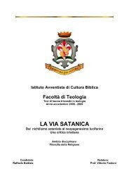 LA VIA SATANICA - Istituto Avventista di Cultura Biblica