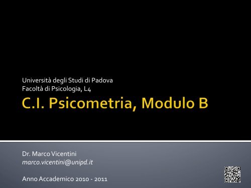 Introduzione e programma - Marco Vicentini