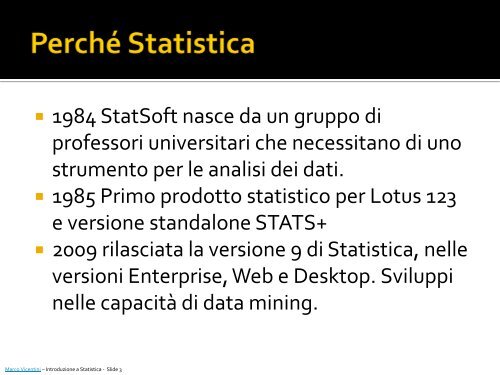 Introduzione a Statistica: elementi base [Pdf] - Marco Vicentini