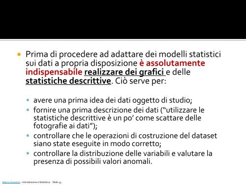 Introduzione a Statistica: elementi base [Pdf] - Marco Vicentini