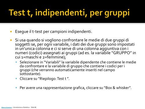 Introduzione a Statistica: elementi base [Pdf] - Marco Vicentini