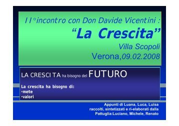 II°incontro con Don Davide Vicentini : - masci vr20