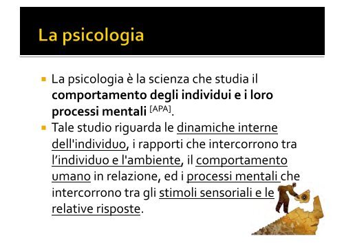 Che cosa è la psicologia? - Marco Vicentini