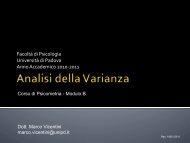 Analisi della varianza - Marco Vicentini