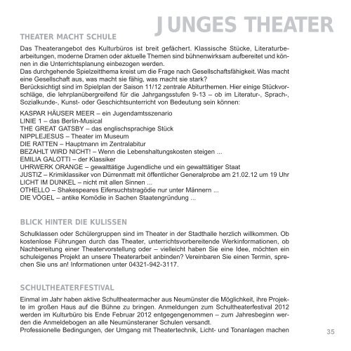 SPIELZEIT - Schleswig-Holsteinisches Landestheater und ...